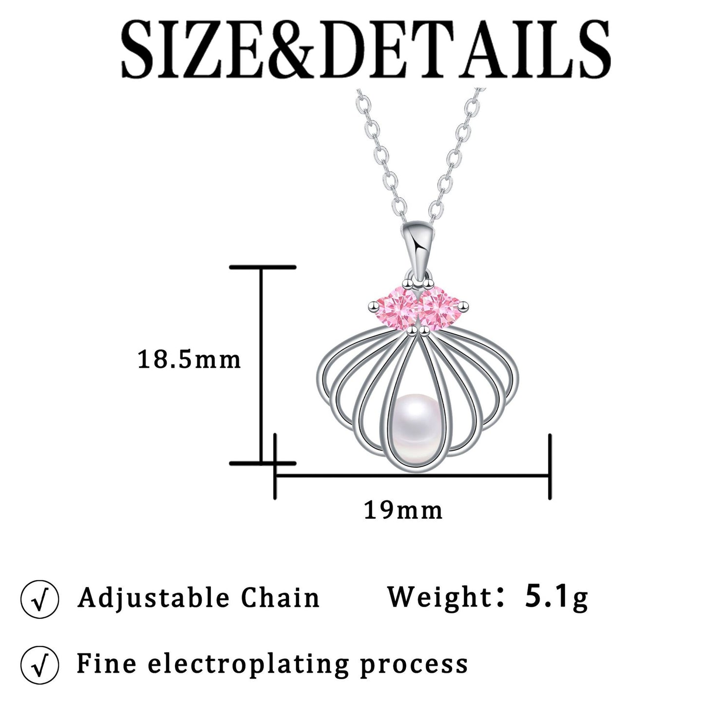 Mermaid Princess Shell Necklace For Women