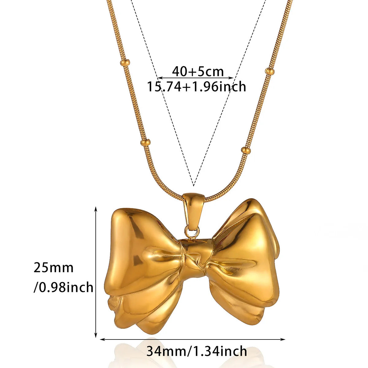 Statement Geometric Bow Tie Necklace That Wont Fade